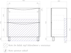 Vigo Тумба под раковину Glem 800-0-2 белая – фотография-10
